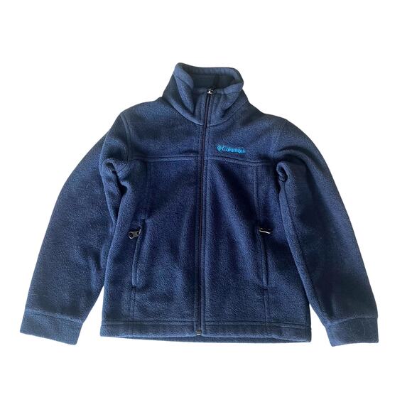 Columbia Toddler Boy's XXS 4/5 Navy Fleece Front Zip Jacket - Picture 1 of 5